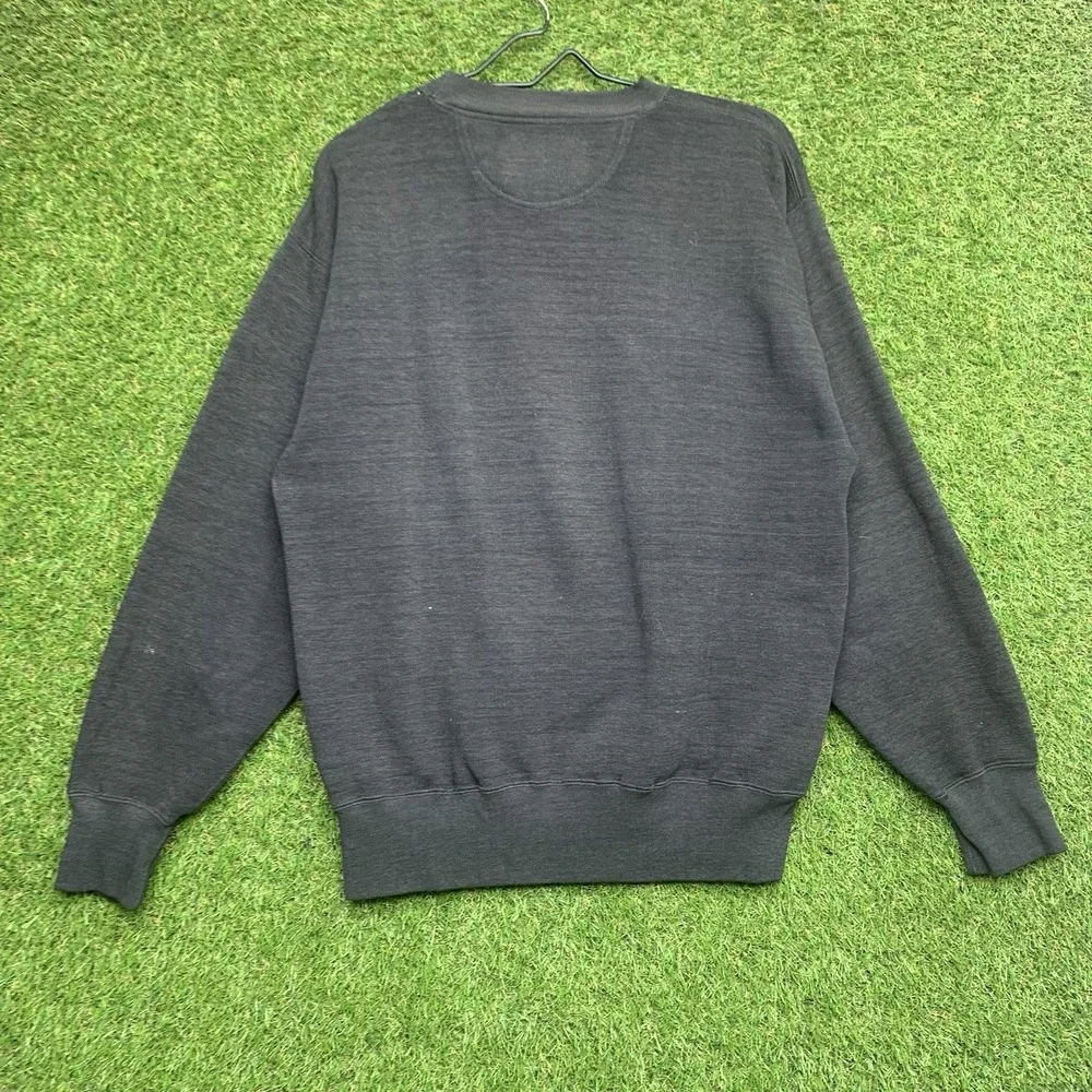 Vintage Chicago Bulls Sweatshirt Mens Medium Black Made in USA Embroidered 90s